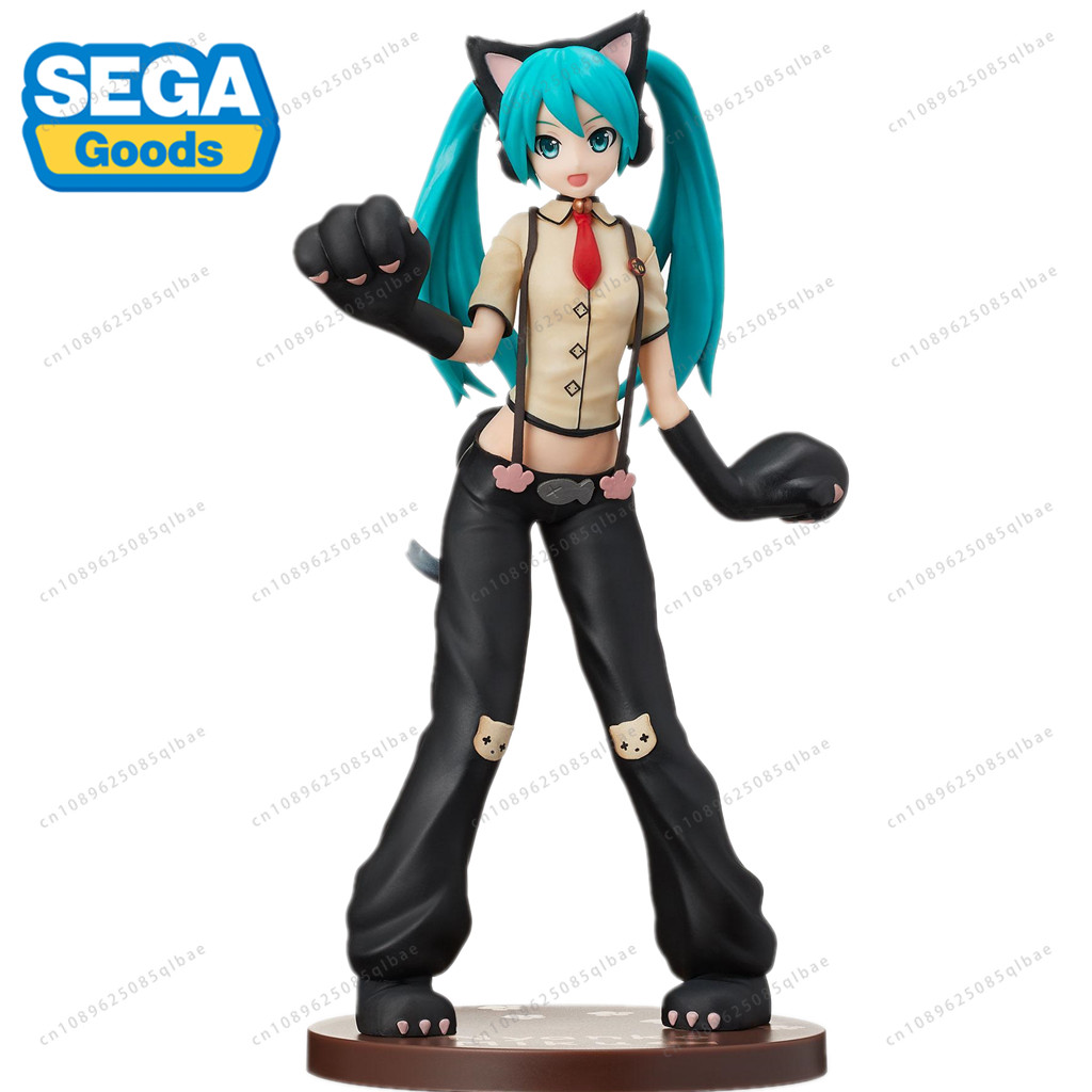 Original SEGA Anime Figure Hatsune Miku Project VA Arcade Future Tone SPM Figure Hatsune Miku Kitty 