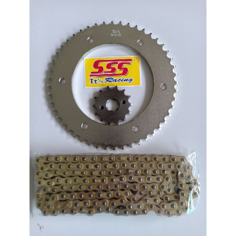 gear gir set sss 428 rantai gold Crf 150 Crf 150L uk 47 48 49 50 51 52 53 54 55