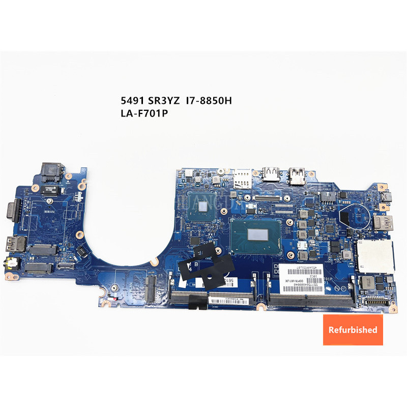 USED For Dell Latitude 5491 Motherboard 0F37WM  SR3YZ   I7-8850H DDP70 LA-F701P 100% Working