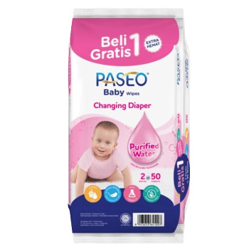 PASEO JOJOBA - Paseo Tissue Basah Wet Wipes Purified Water Tissue / Tisu Basah Changing Diaper Baby 