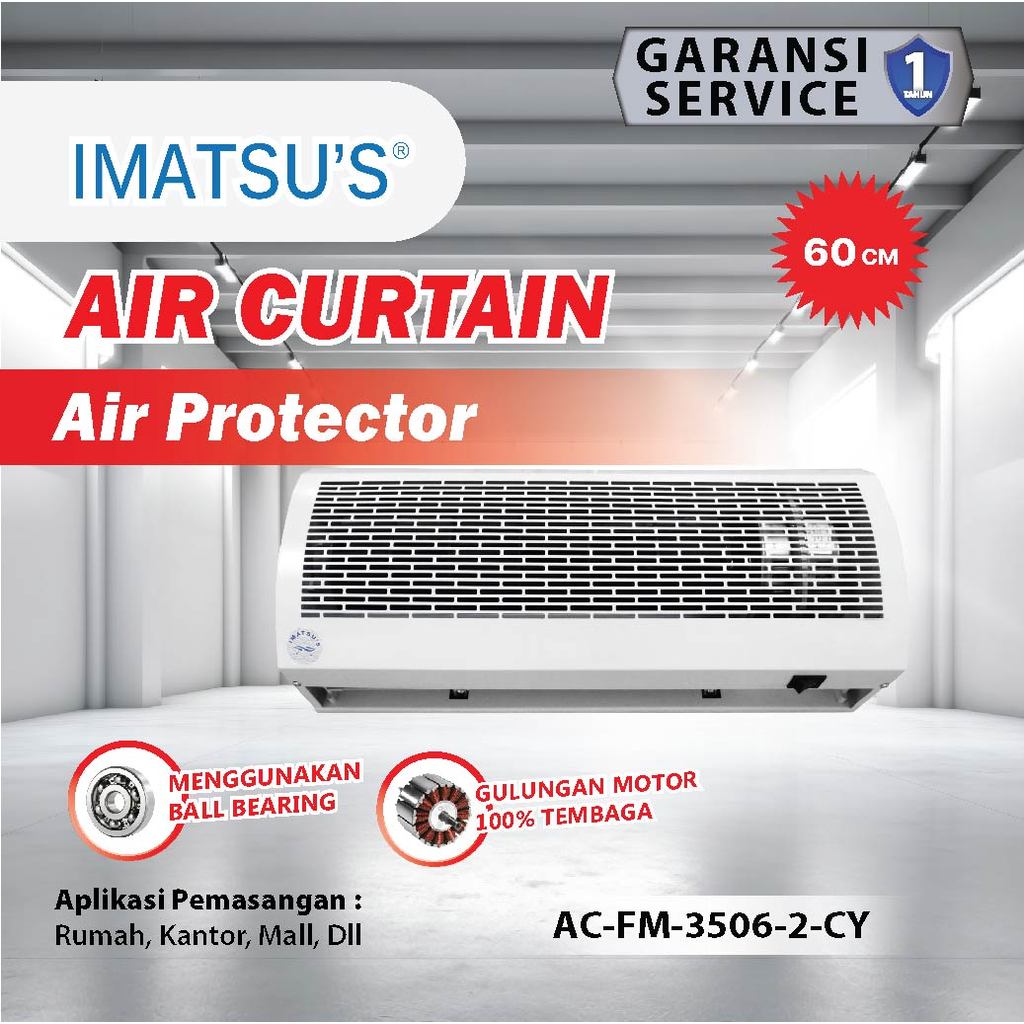 Air Curtain Imatsu AC-FM-3506-2-CY 0.6 Meter Air Door Tirai Udara