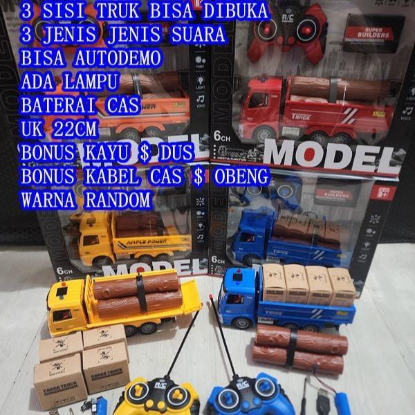 New PROMO Mainan RC Dump Truk Pasir Remote Control Musik Baterai Cas - Toys Kontrol Mobil Anak mobil