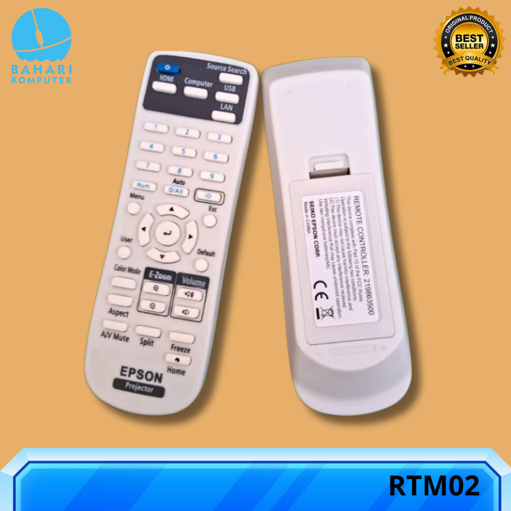 NEW Remote Proyektor Epson EB-FH52 W52 EB-W51 EB-X51 EB-E10 EB-FH06 EB-W06 X06 EB-E01 EB-S500 X500