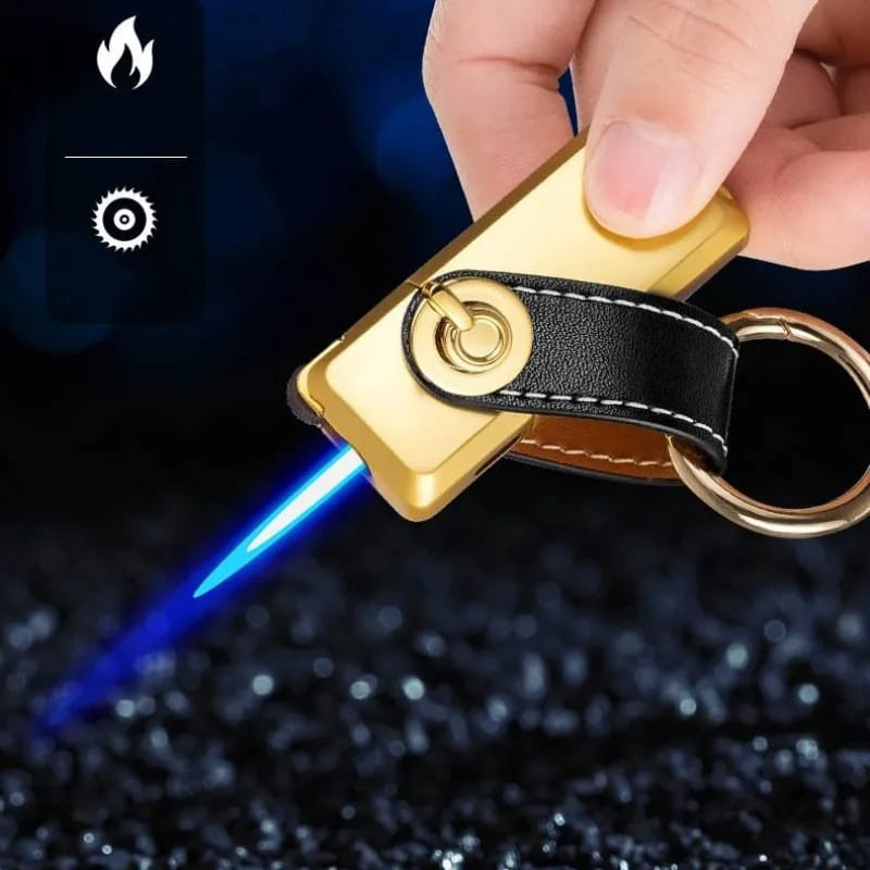 korek api bara las gantungan kunci kulit joox keychain gas lighter 2403