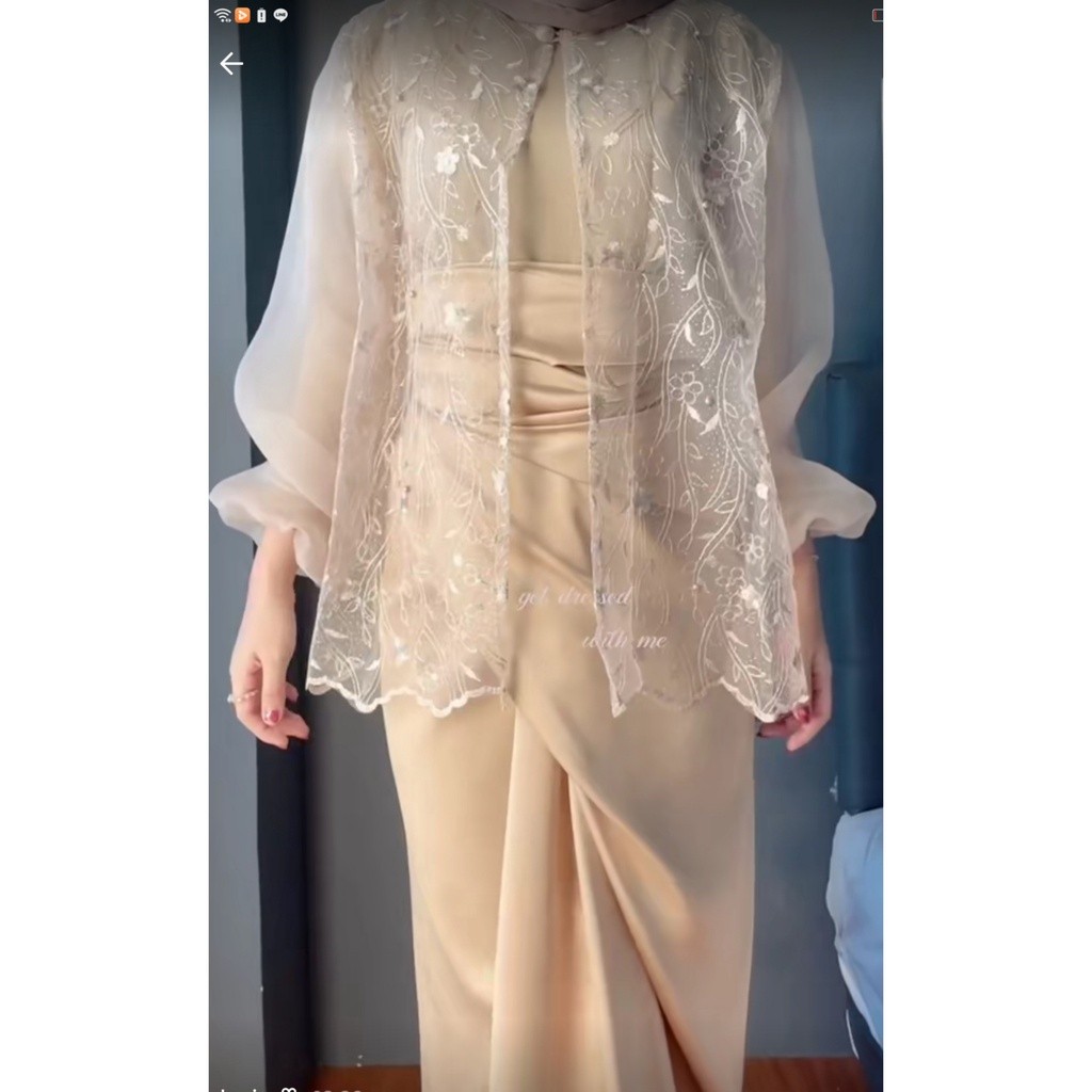 TERBARU OLENA ONE SET OUTER ORGANZA MEWAH DAN ROK LILIT/ 1 Set Rok Lilit Outer Organza Premium Outfi