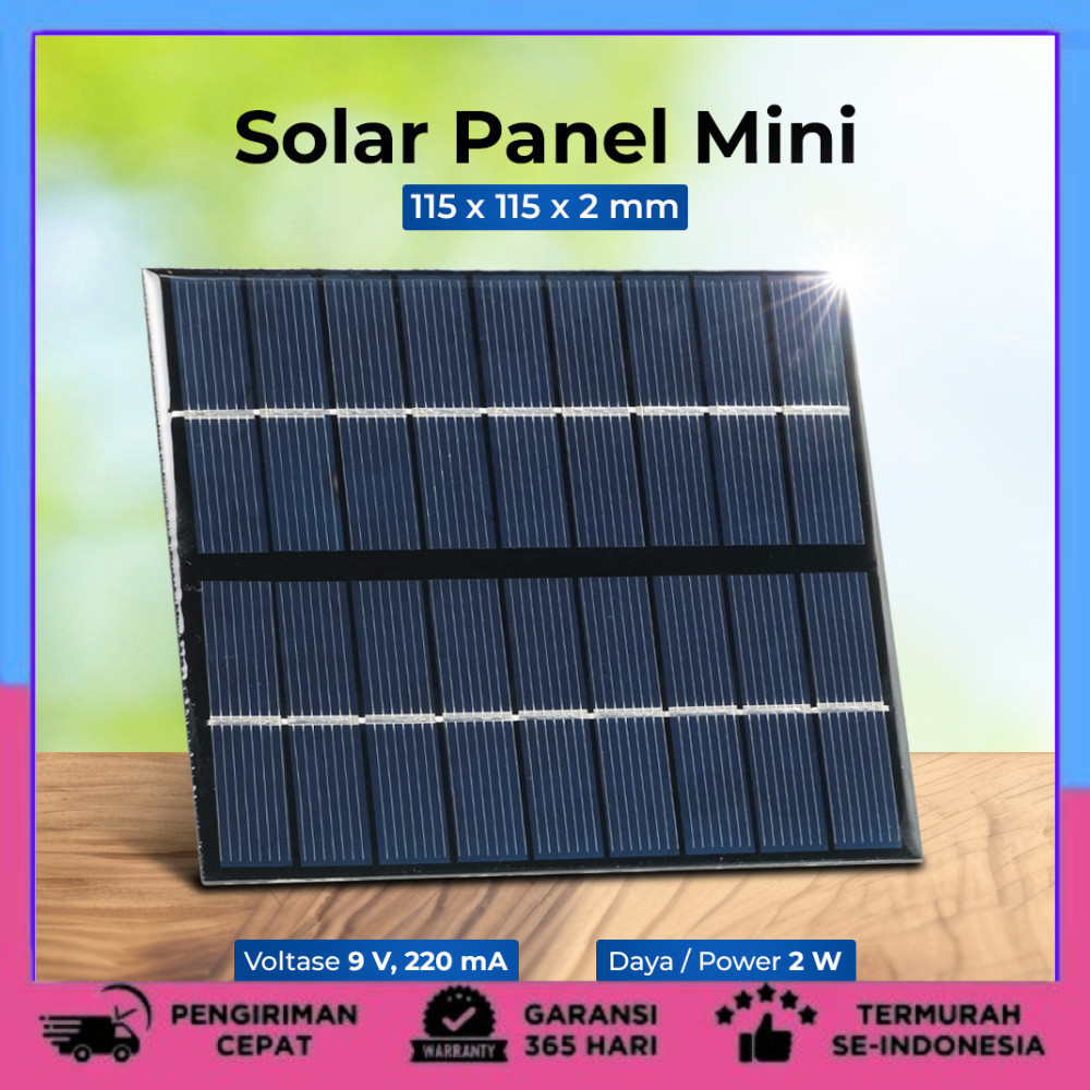 Solar Panel Mini Polycrystalline Modul DIY Power Bank 9V 2W modul solar cell panel surya