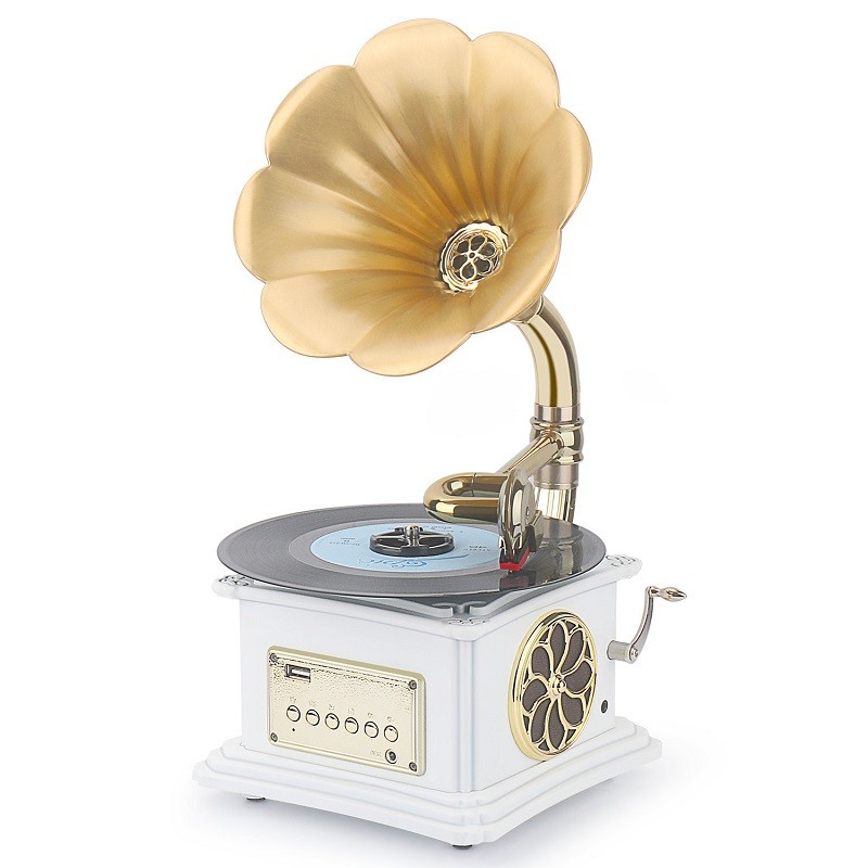 Factory Price Portable Version Gramophone Retro Style Subwoofer Speaker Bluetooth Phonograph Record 