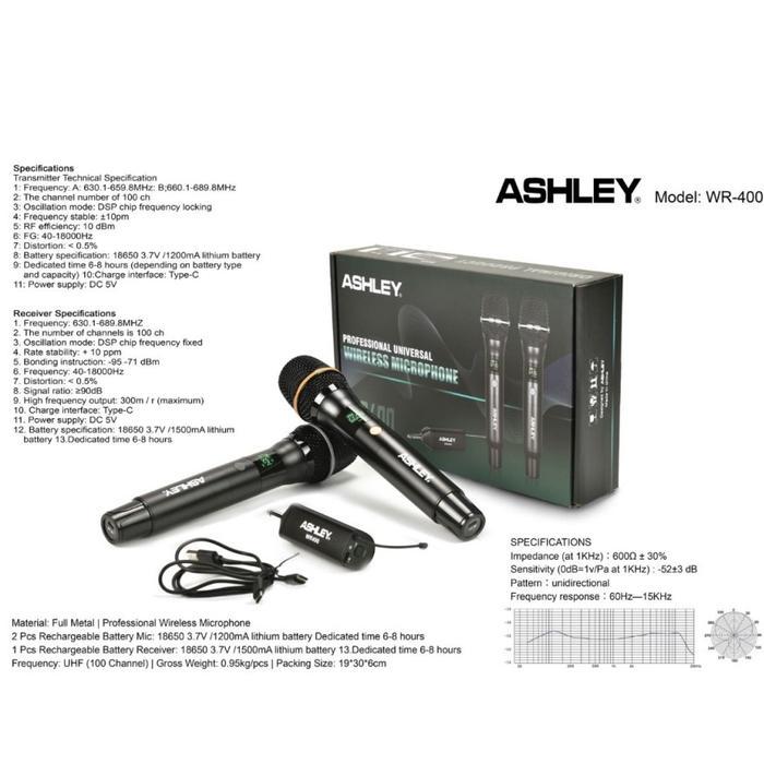 Mic Wireless Ashley WR 400 Original