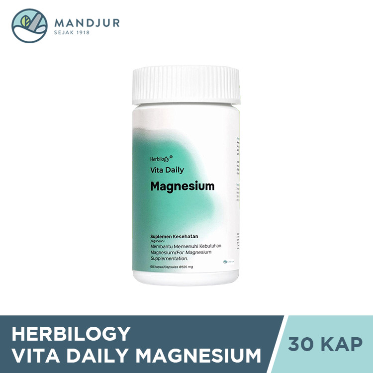 Herbilogy Vita Daily Magnesium 30 Kapsul - Suplemen Kesehatan Magnesium