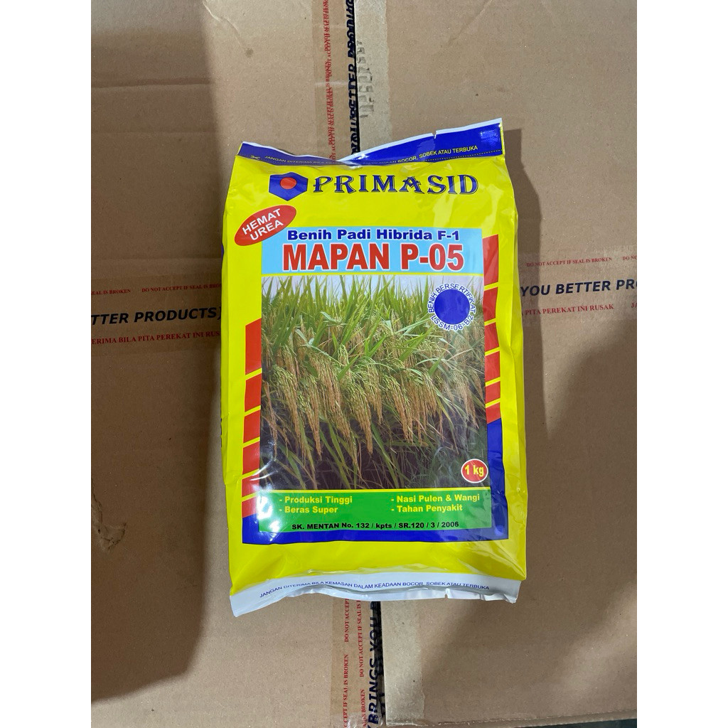 benih padi hibrida f1 mapan p-05 1kg bibit padi by primasid exp 5-2027 original primasid barang READ