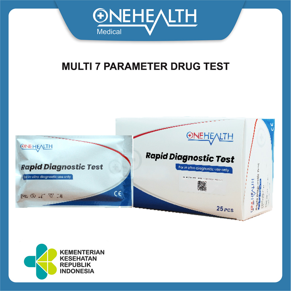 Onehealth Multi-drug Test 3, 5, 6, 7 (K2-50, SOMA1000) Parameter Dip Card Alat Tes Narkoba Expired P