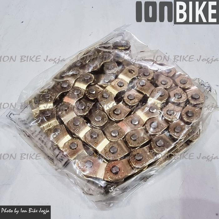 Rantai Half Link YBN MK918 Gold Silver Sepeda BMX Fixie DJ Chain Rante - Gold