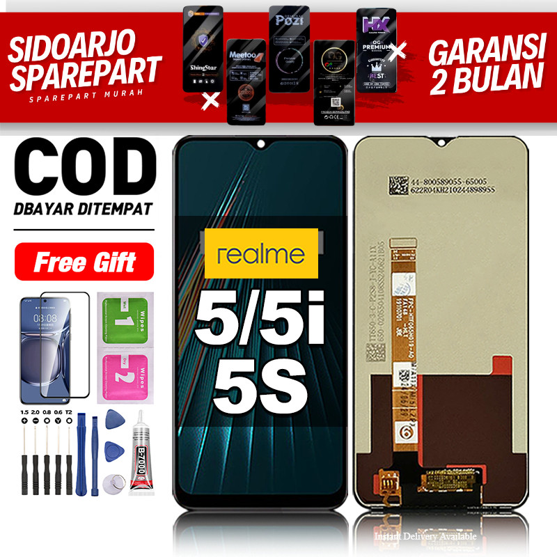 LCD Realme 5i Realme 5 5S Fullset hp layar Touchscreen untuk Glass Touch Screen Digitizer COD -origi