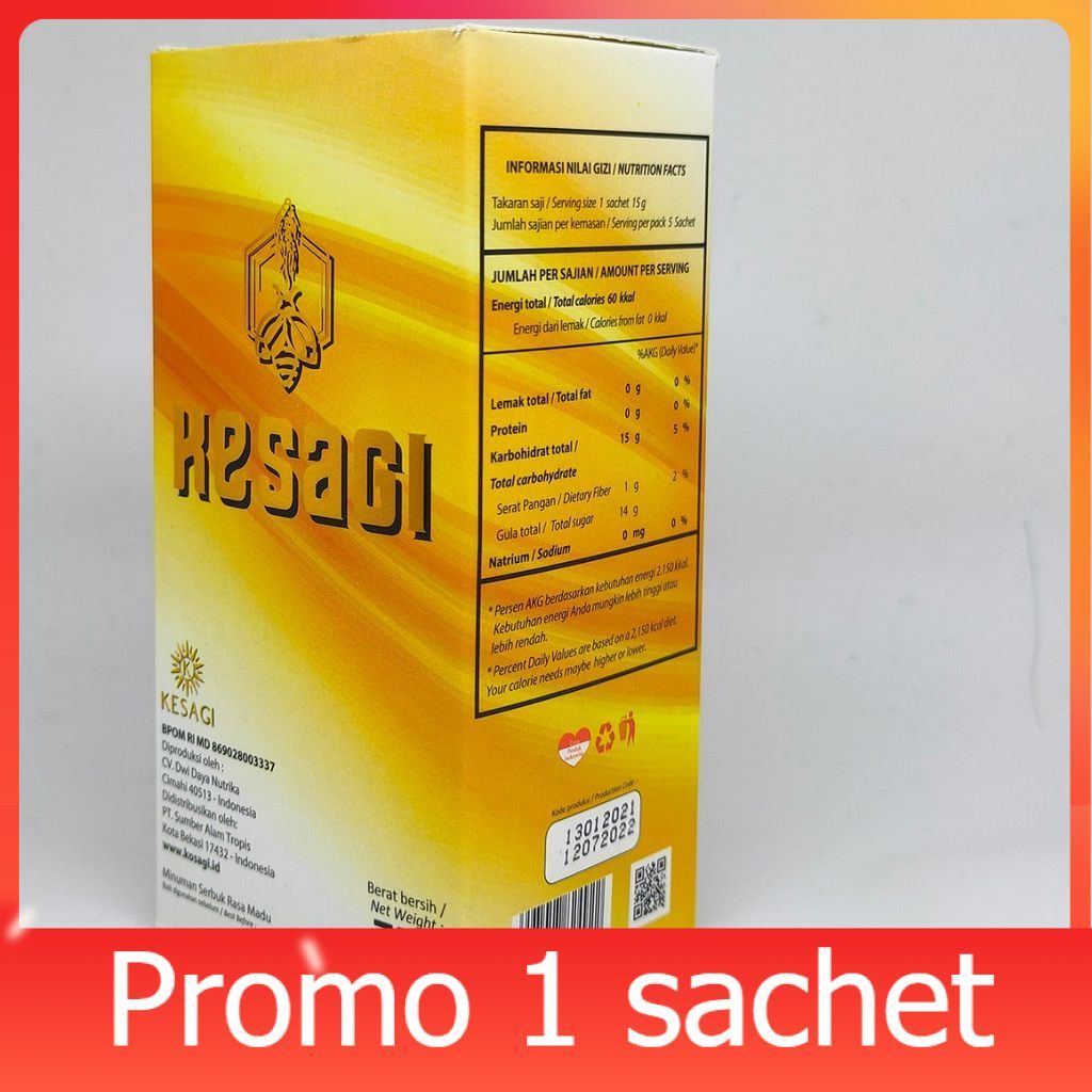 [PROMO 1 SACHET] Madu Kuat Pria TahanLama Kesagi, Kesagi Original AsliSachet
#Madu Kesagi Original A