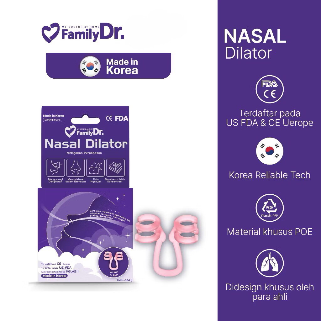 FAMILY DR - Nasal Dilator Family Dr / Alat Melegakan Pernapasan FamilyDr