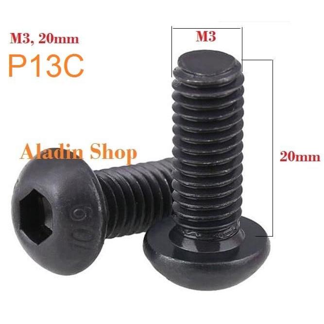 Screw  Baut M3 M3mm M3x20mm tanpa Mur Hexagon Hexa L 2cm