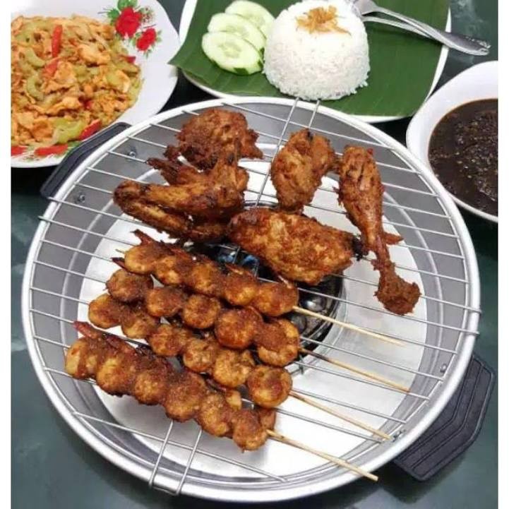 Fancy Grill Maspion Alat Pemanggang 33 cm Grill Sate Berputar