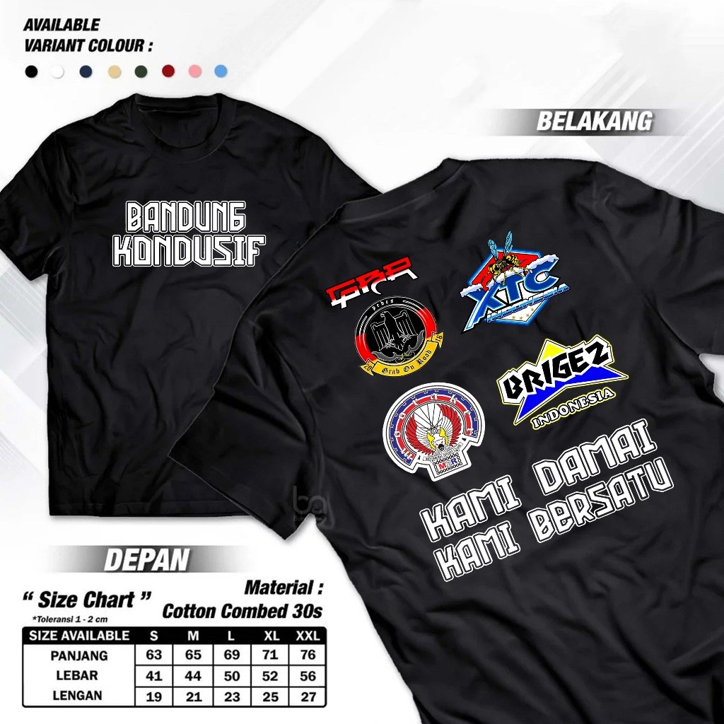 KAOS BRIGEZ GARUDA / MOONRAKER BANDUNG Combed 30s