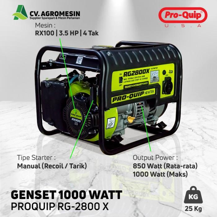 GENSET 1000 WATT PROQUIP RG2800X GENERATOR SET