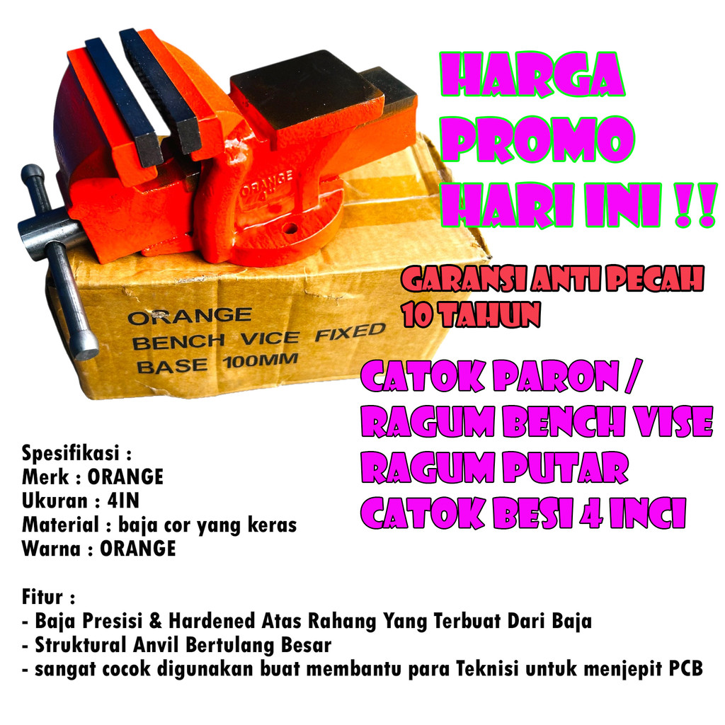 GRATIS ONGKIR ANTETSI Catok Clamp 6'' / catok paron / Ragum Klem / Catok Meja / Bench Vise / Ragum T