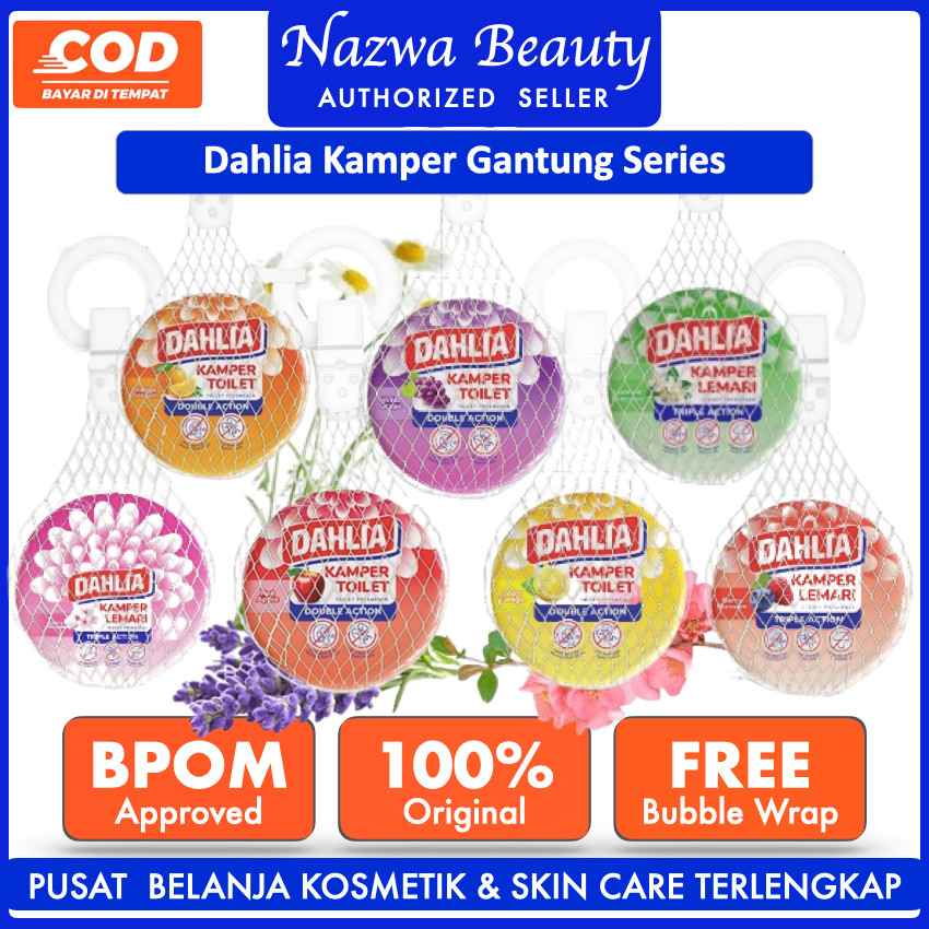 DAHLIA AIR FRESHENER GANTUNG 80gr KAMPER REFILL PENGHARUM RUANGAN FRUITY PINK BLOSSOM OCEAN BREEZE W