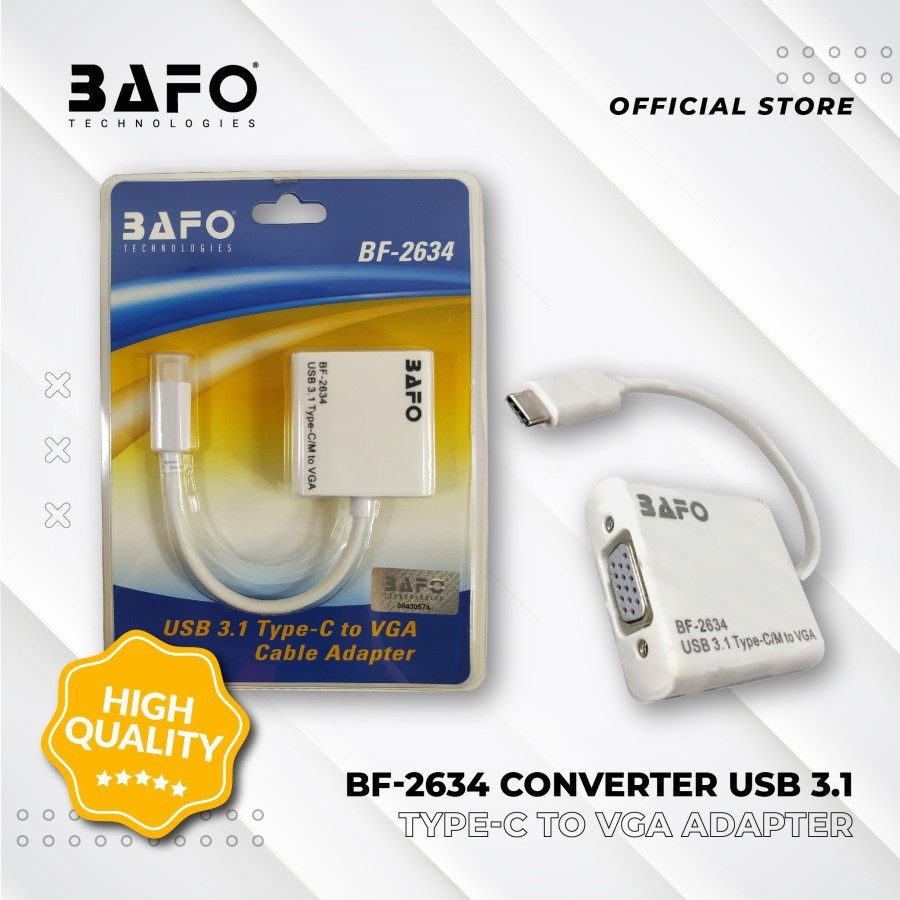 Converter USB 3.1 Type C to VGA BAFO BF-2634 / BF2634