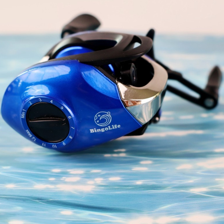Bingolife Reel Baitcast Biru 8.1:1 Magnetic Brake Micro Lure