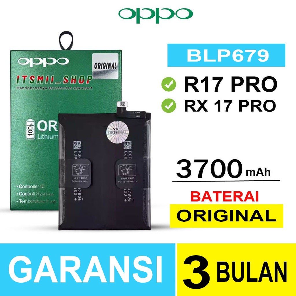 Baterai Batre Oppo R17 Pro / RX 17 Pro BLP679 Original 100%