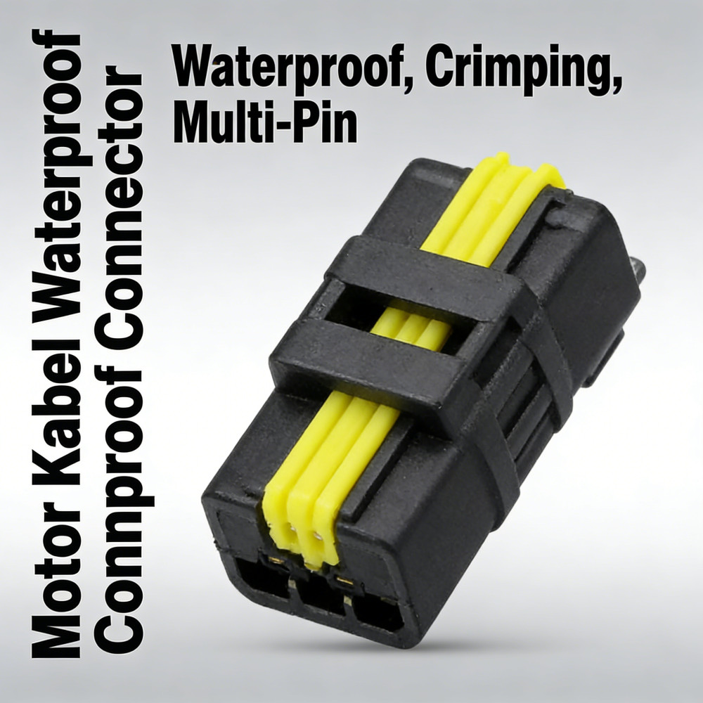Kabel 1Pin Crimping 3Pin Mobil Konektor 4Pin Socket Tang Motor Waterproof