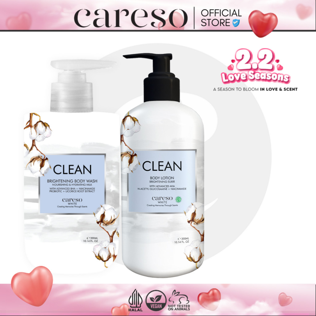 CARESO - Clean Bath Duo (Body Wash + Body Lotion)