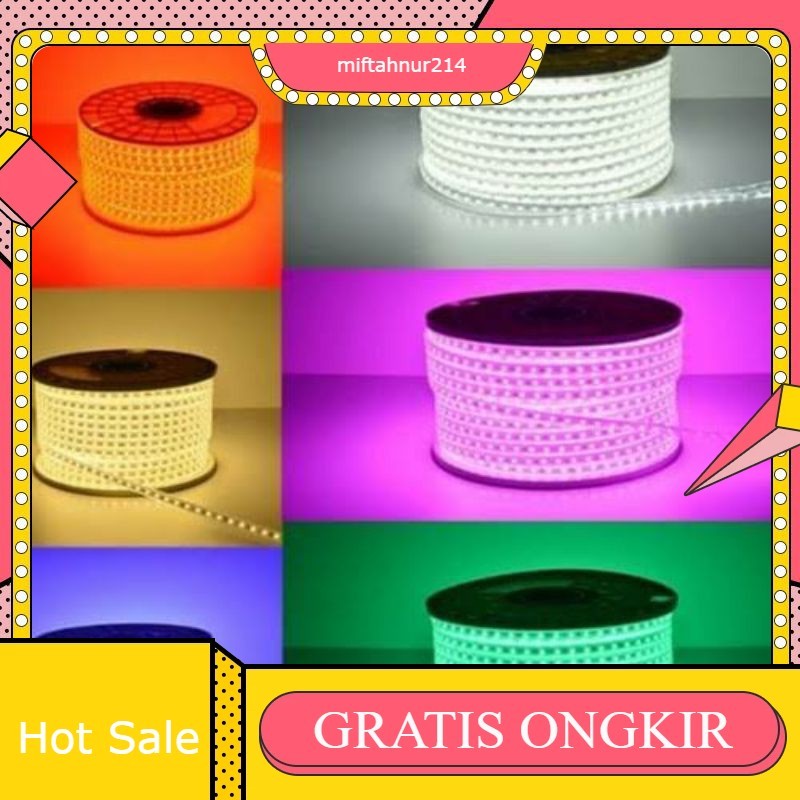 [ROLL] Lampu Selang LED Strip 5050 PER ROLL 100M FREE Adaptor / Lampu Sembunyi / Lampu plafon LED