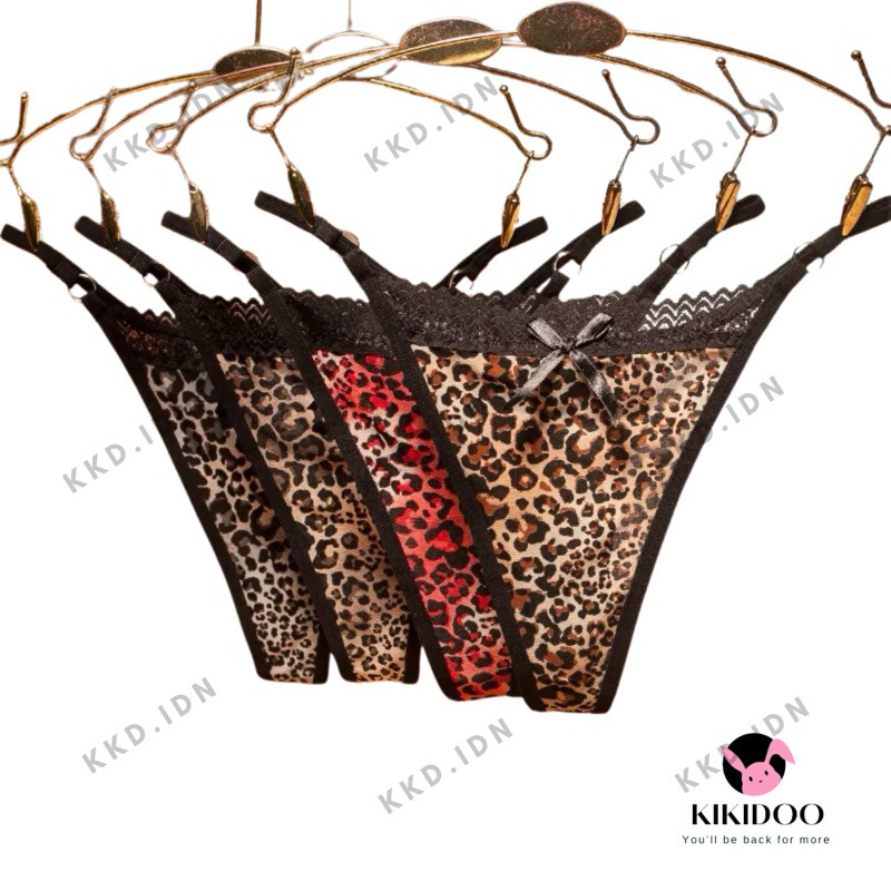 Cd wanita sexy open crotch leopard Celana dalam  Sexy honeymoon C07