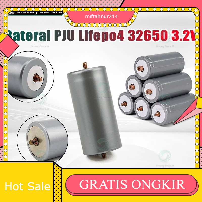 Baterai PJU Lifepo4 32650 3.2V 6ah 6000mah lithium iron phosphate