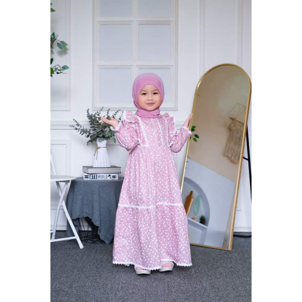 Baju Muslim Anak Perempuan Savana | Gamis Anak Muslimah | motif anak lucu