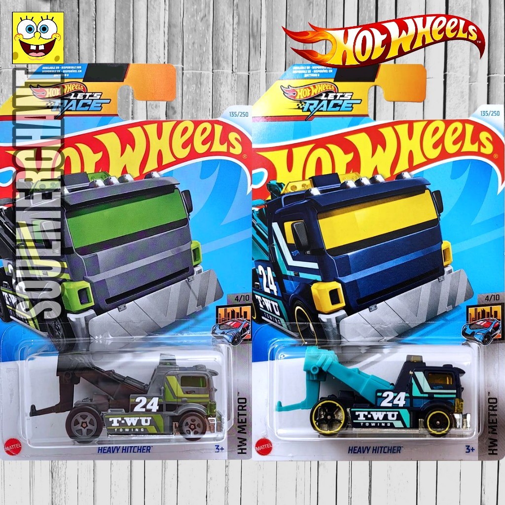 HOT WHEELS HEAVY HITCHER ABU KUNING TRUCK TOWING