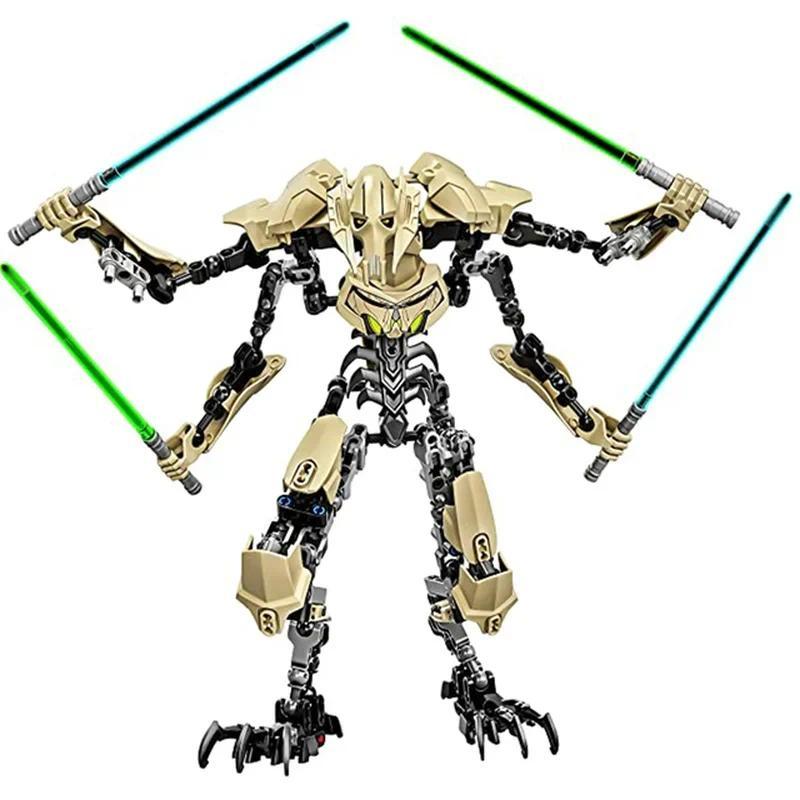 32cm Ksz714 Star Toy Anime General Robot Grievous With Lightsaber Hilt Combat Wea Model Buig Blocks 