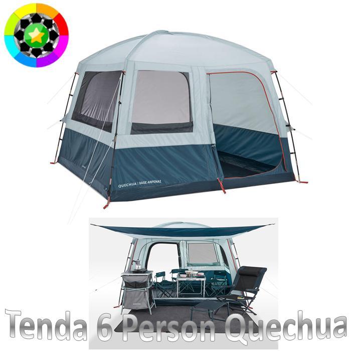 Tenda Camping Berkemah 6 Orang Tenda Arpenaz Dome 6 Person Base Murah