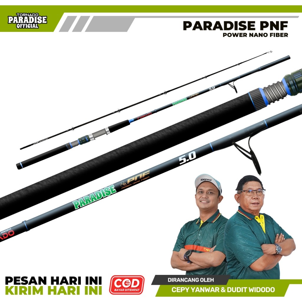 TERLARIS Tornado Paradise Joran Paradise II Power Nano Fiber PNF Handle Full EVA Ringan Kuat Garansi