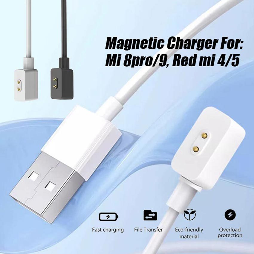 Charger Magnetic Cable Charging Kabel USB 1M for Xiaomi Mi Smart Band 10 / 9 / PRO / 8 / 8 9 ACTIVE 