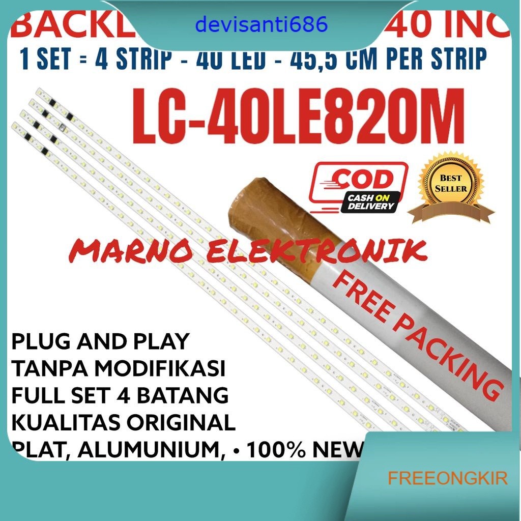 BACKLIGHT SHARP 40 INC BL LC40LE820M LC 40LE820M  LC-40LE820M