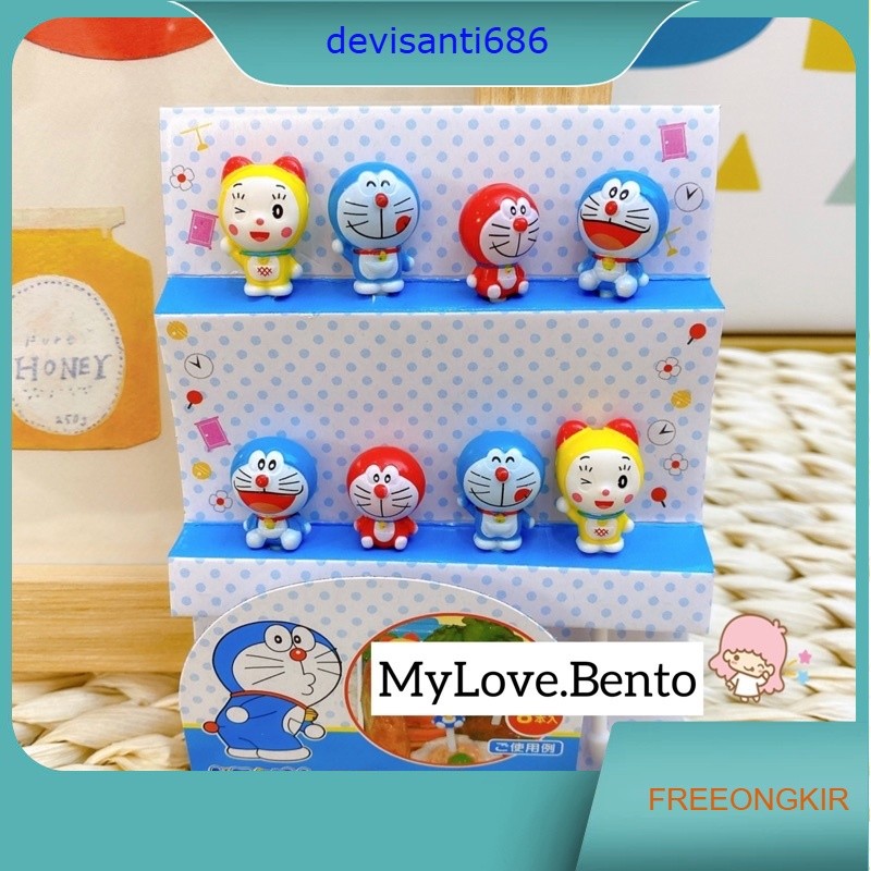 Tusukan Bento / Food Picks / Foodpick Garpu Bento Doraemon