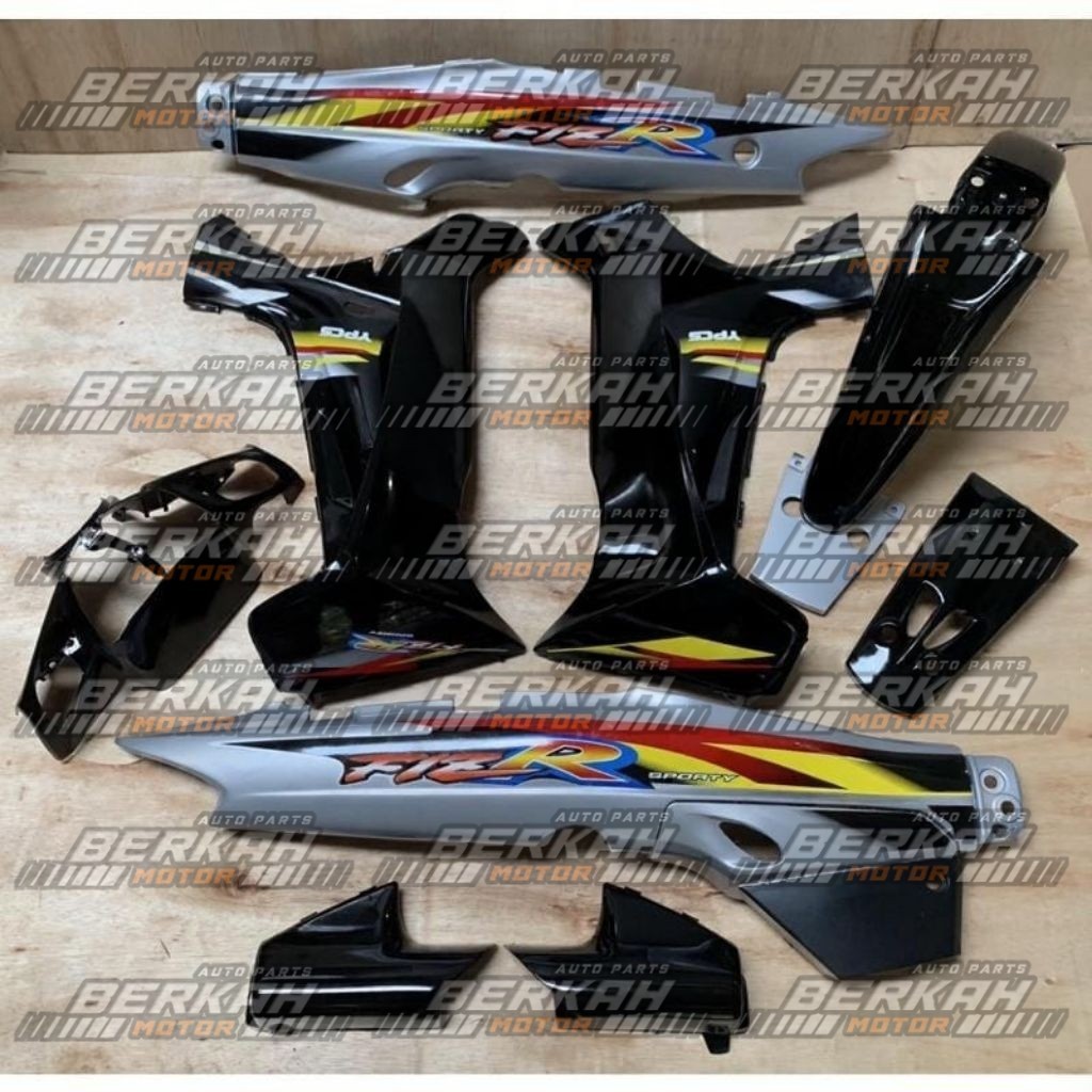 Fullset Body Halus Fizr Dualtone Hitam Silver 2000 Body Set Yamaha F1zr Dualtone Hitam Silver
