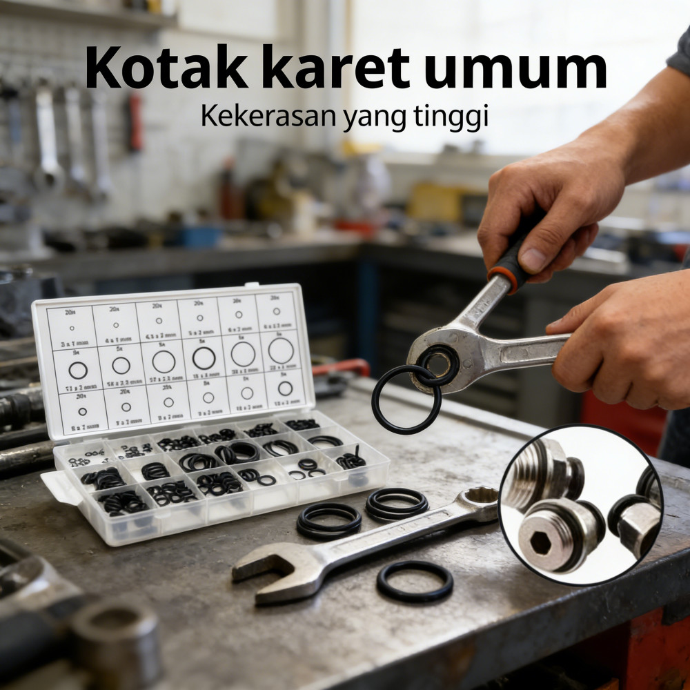 O-Ring Seal Set Box 225pcs O Ring Seal Multifungsi Karet Rubber Tightening