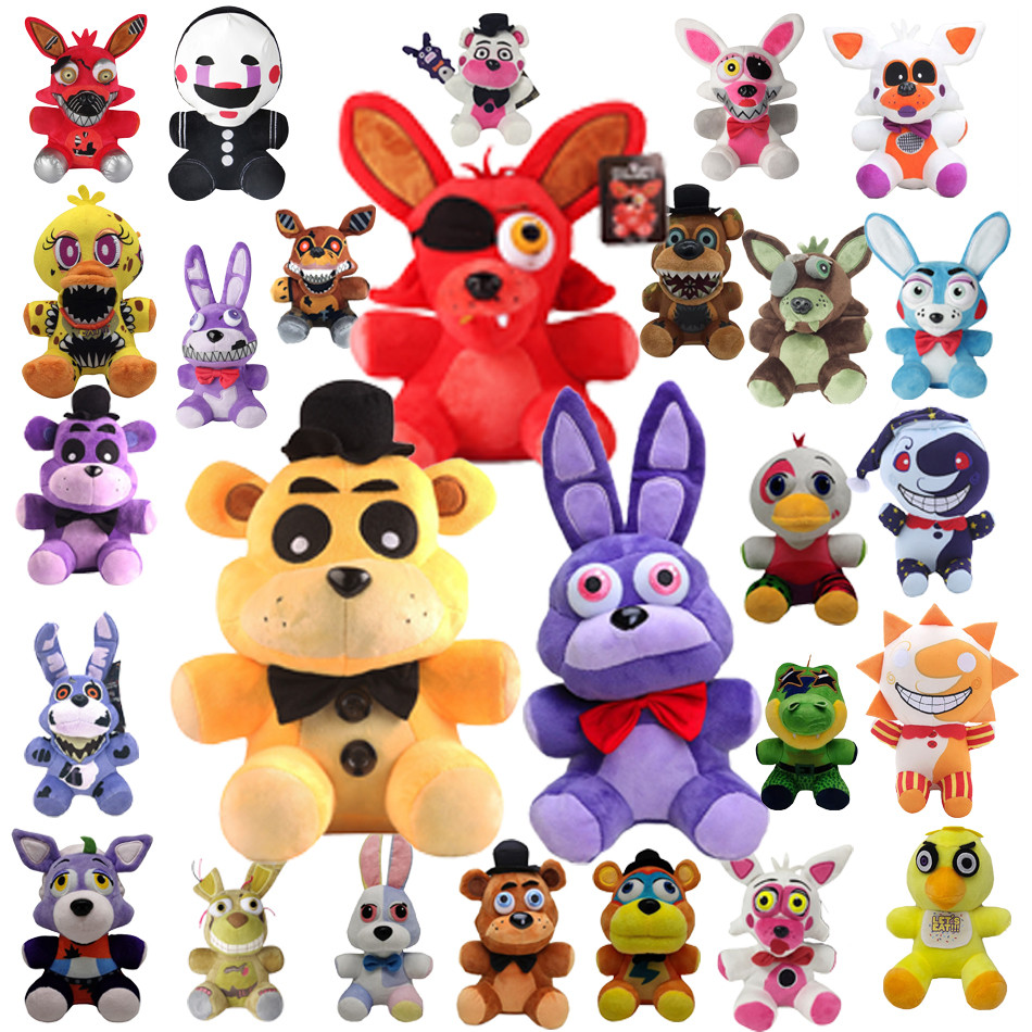 18cm FNAF Plush Toys Kawaii Freddys Animal Foxy Bonnie Bear Ribbit Stuffed Plush Toys In Stock Plush