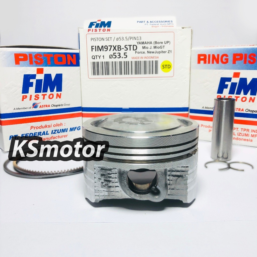 TOPKEP  PISTON KIT FIM97XB PIN 13 MIO J, MIO GT, FORCE,JUPITER Z1 53.5 54 54.5 55 55.5 PIN 13 FIM IZ