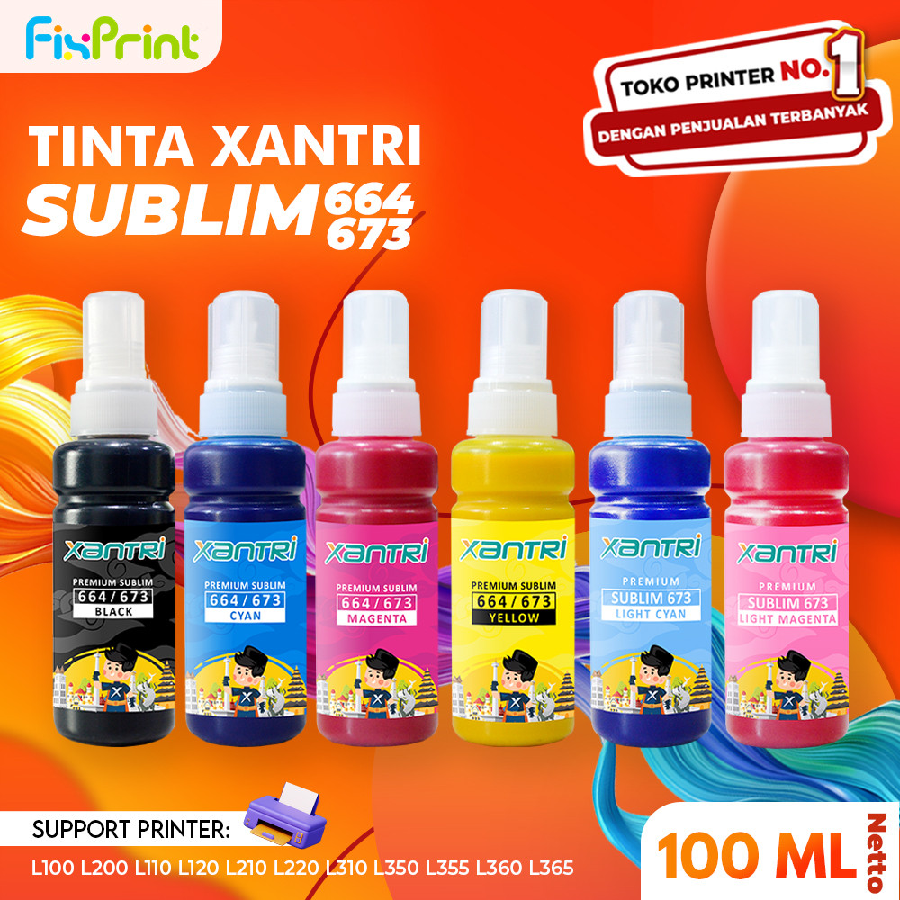 Tinta Sublim Xantri  664 673 003 1Liter  Ink Printer Epson L550 L555 L565 L605 L650 L800 L805 L810 L