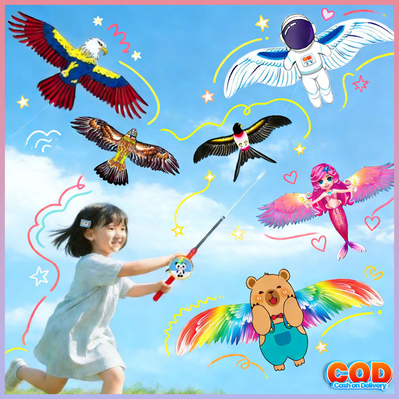 COD Layangan Burung / Layang-layang Mainan / Tiang Layang-layang Teleskopik Untuk Anak-anak