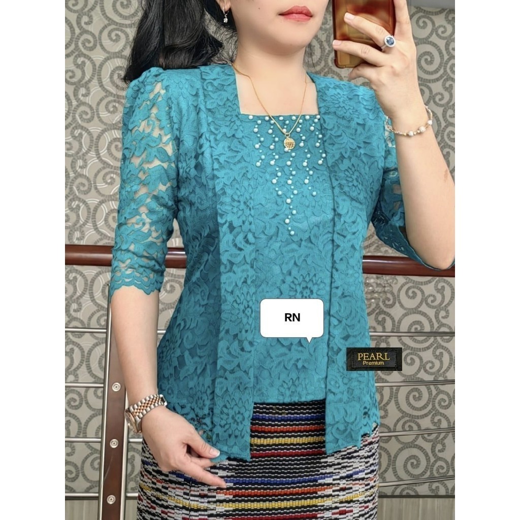CF ATASAN BLUS (KARTINI rimpel) SEMI PRANCIS/BAJU KEBAYA KONDANGAN WANITA GEREJA