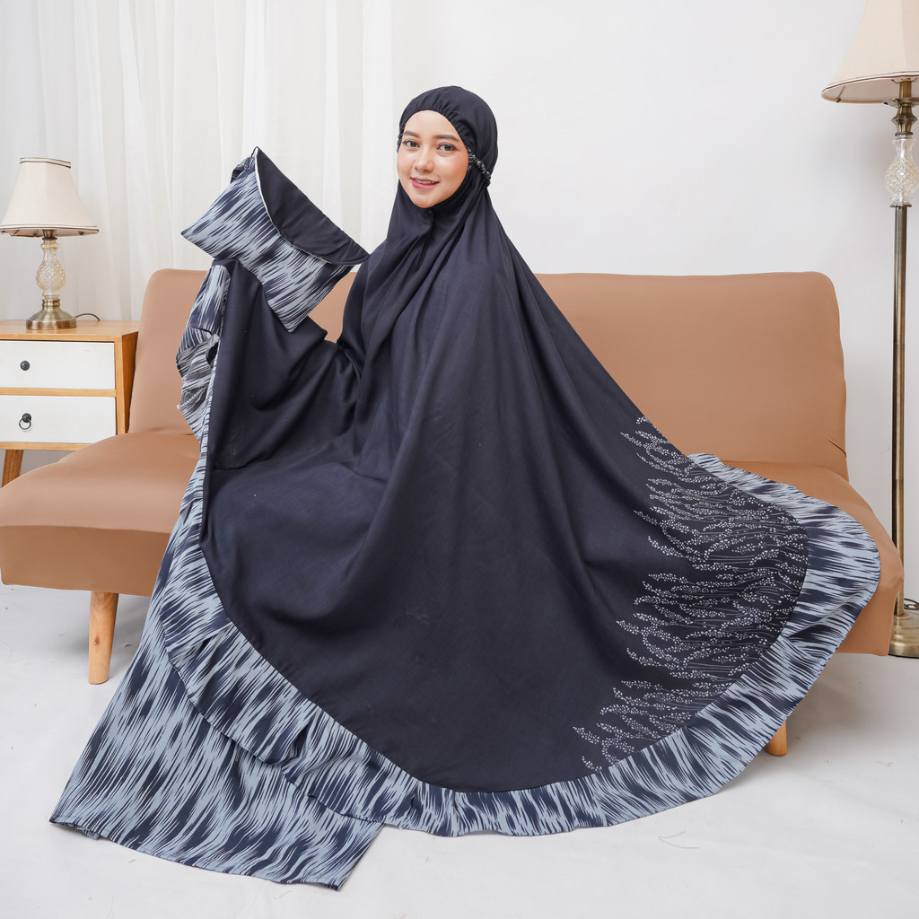 LOWESHOP Mukena Jumbo Dewasa Terbaru Traveling Bahan Rayon Premium Adem Nyaman Ringan