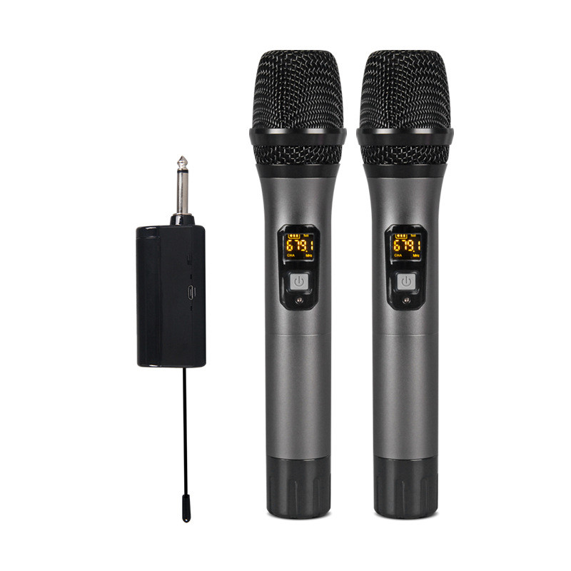 AD-231 Dual UHF Wireless Microphone Professional Dynamic Handheld Microphone Stage Outdoor Auo Unive